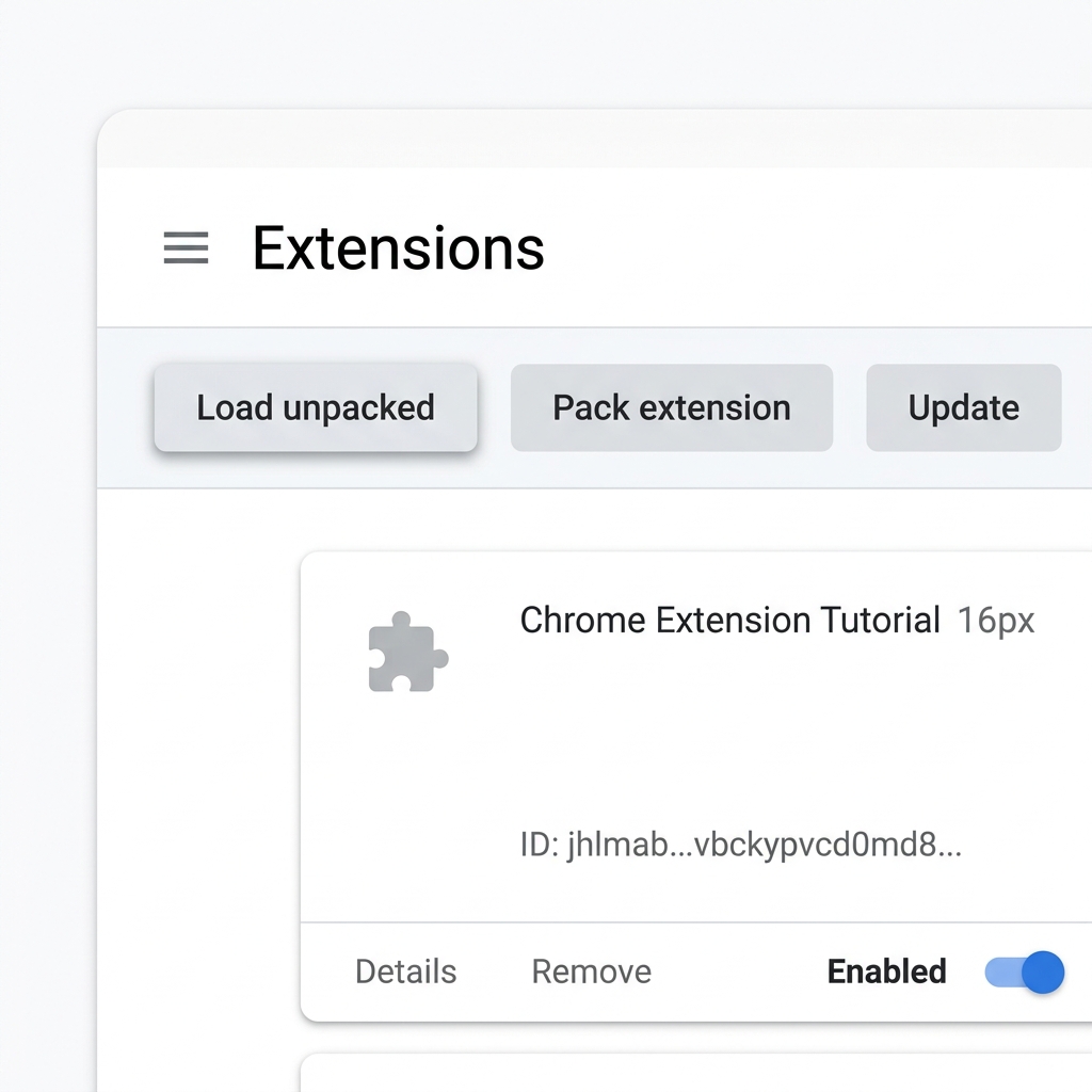 Load Unpacked Button